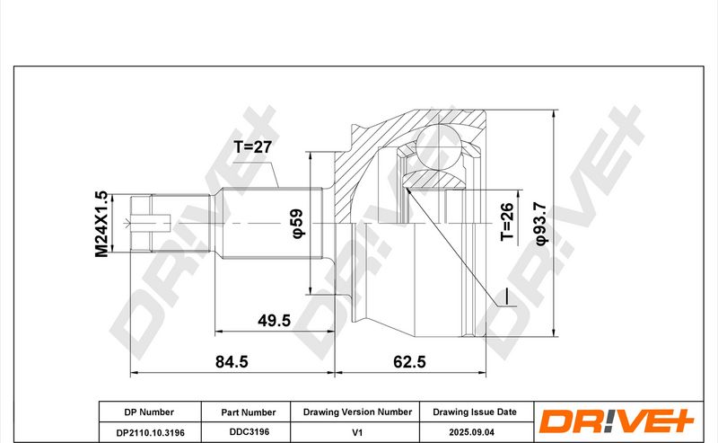 Σετ άρθρωσης, άξονας μετάδ. κίν.  