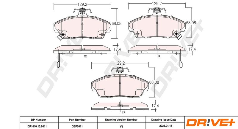 Set placute frana,frana disc DP1010.10.0011 Dr!ve+