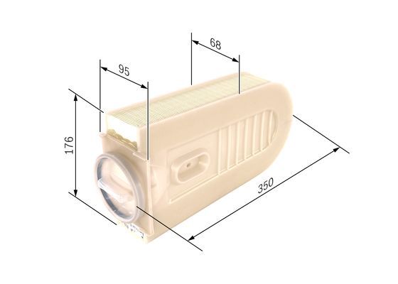 Повітряний фільтр, фільтрувальний елемент, Mercedes W204/S212/W221/W222, Bosch F026400432