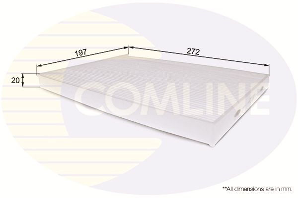 Фільтр, повітря у салоні, Comline EKF190