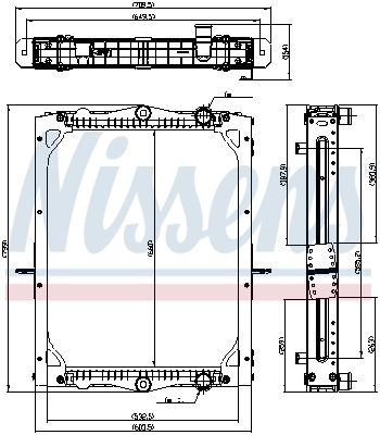 chladič vodní DAF LF Euro 6 s rámem 606773