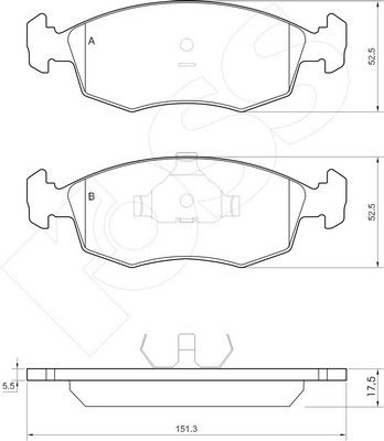 1-GNC R-499 - Brake Pad Set, disc brake