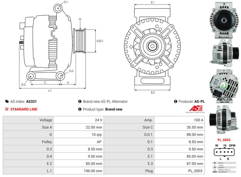 AS-PL A5331 Alternator