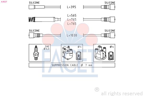 FACET Bougiekabelset 4.8527