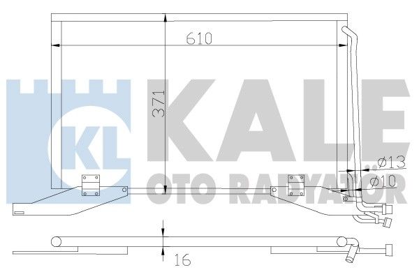 Конденсатор, система кондиціонування повітря, Kale Oto Radyatör 392800