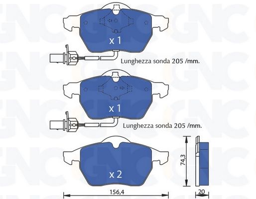 1-GNC P1241 - Brake Pad Set, disc brake