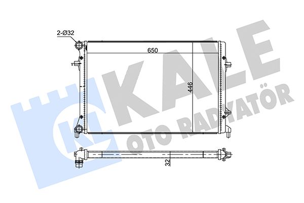 KALE Volkswagen радіатор охолодження Audi A3,Golf V,Passat,Skoda 3.2/3.6