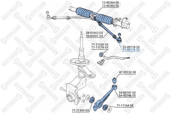 STELLOX 51-00118-SX Tie Rod End