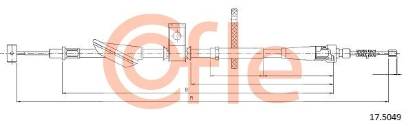 Тросовий привод, стоянкове гальмо, Cofle 175049
