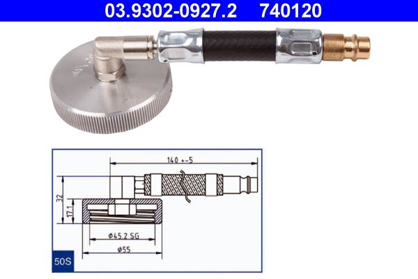 ATE Ontluchtingsaansluiting 03.9302-0927.2