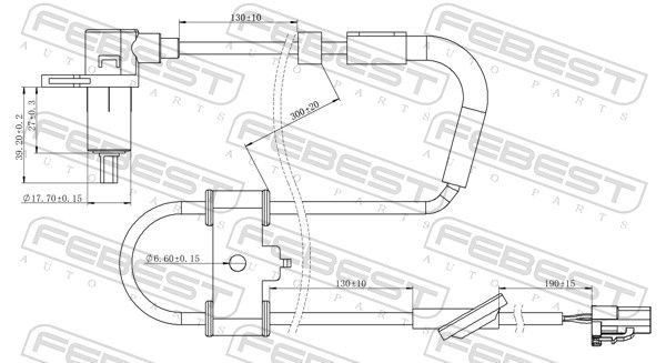 FEBEST 12606-007 Sensor, wheel speed