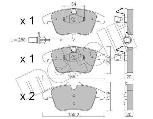 Plaquettes+de+frein+à+disque METELLI 22-0675-2
