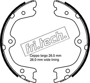 fri.tech. fékpofakészlet, rögzítőfék 1067.201