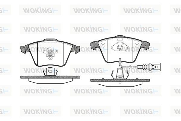 Комплект гальмівних накладок, дискове гальмо, Woking P8643.32