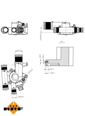 NRF 725011 Thermostat, coolant