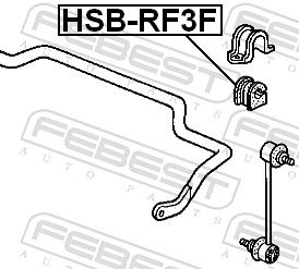 FEBEST HSB-RF3F Mounting, stabiliser bar