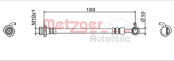 METZGER fékcső 4112005