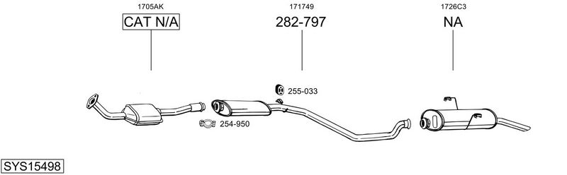 ABGASANLAGE BOSAL SYS15498