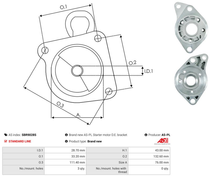 AS-PL SBR9028S Starter Lid, carburettor