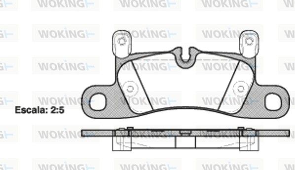 Комплект гальмівних накладок, дискове гальмо, Woking P12793.20