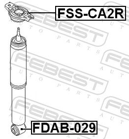 Втулка, амортизатор, Febest FDAB-029