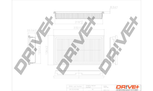 Повітряний фільтр, Dr!Ve+ DP1110.10.0168