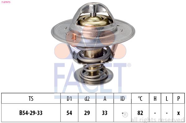 FACET Thermostaat, koelvloeistof 7.8797S