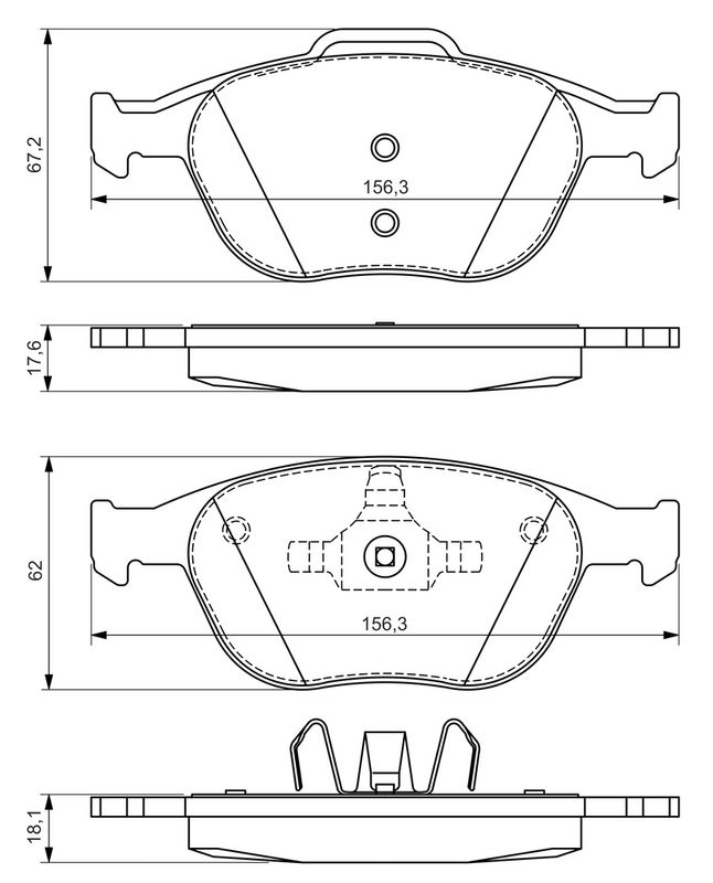 BOSCH Plaquettes de frein à disque 0 986 424 701