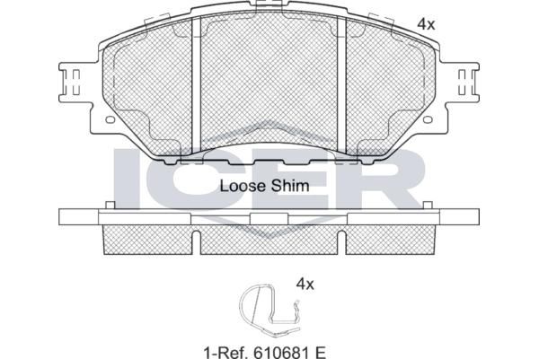 ANDEL 182252 - Brake Pad Set, disc brake