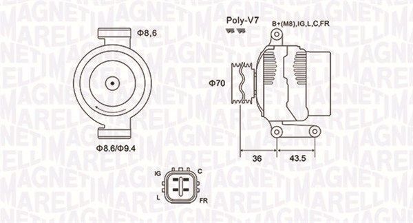 Генератор, Magneti Marelli 063731980010