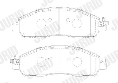 Комплект гальмівних накладок, дискове гальмо, Jurid 574029J