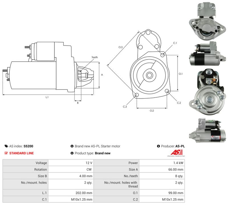 Starter, AS-PL S5200