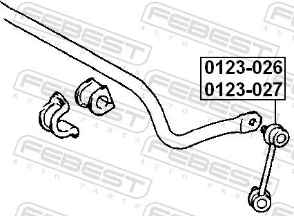 FEBEST 0123-027 Link/Coupling Rod, stabiliser bar