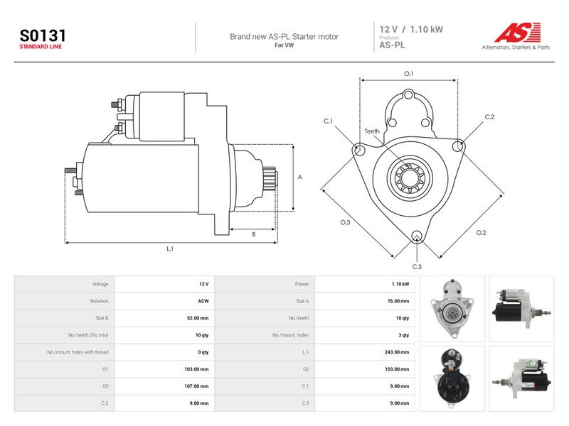 Starter, AS-PL S0131