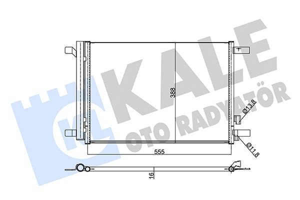 Конденсатор, система кондиціонування повітря, Kale Oto Radyatör 354020