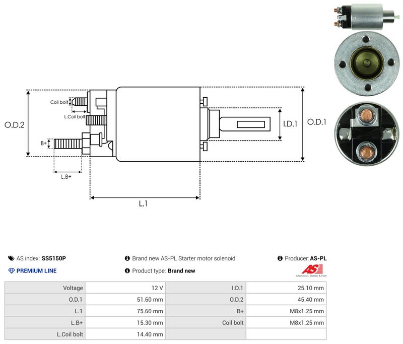 Magnetlülitus, starter, AS-PL SS5150P