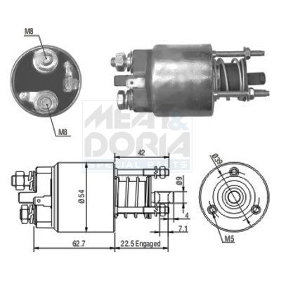 MEAT & DORIA Magneetschakelaar, startmotor 46081