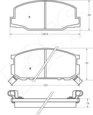 1-GNC R-272 - Brake Pad Set, disc brake