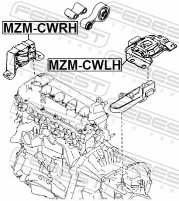 FEBEST MZM-CWRH Mounting, engine