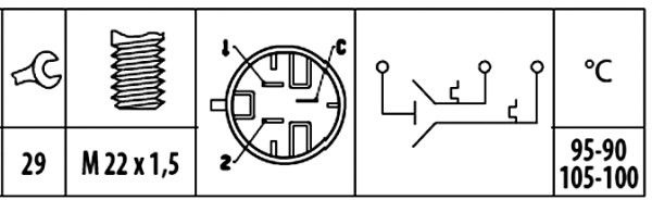 Interruptor de temperatura, ventilador del radiador