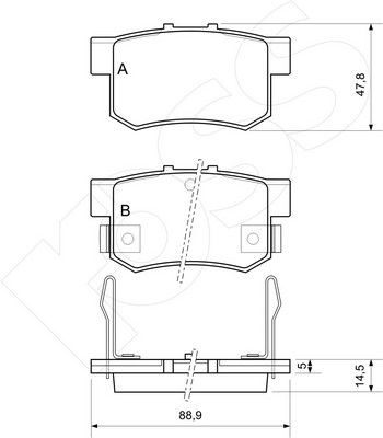 1-GNC R-483 - Diskinių stabdžių kaladėlių komplektas