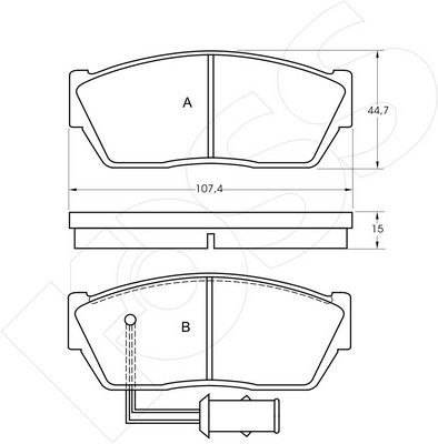 1-GNC R-355 - Brake Pad Set, disc brake