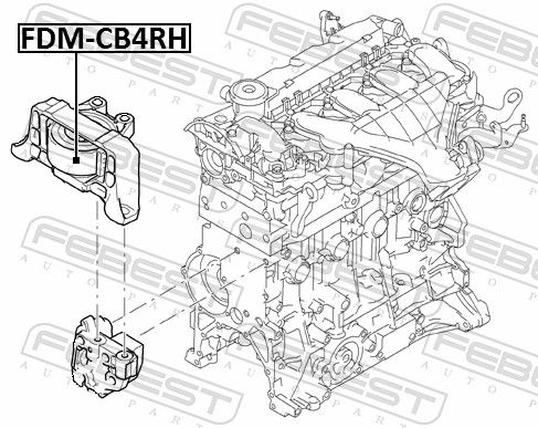 FEBEST FDM-CB4RH Mounting, engine