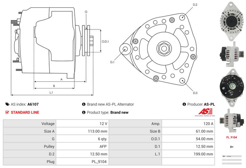 Generaator, AS-PL A6107