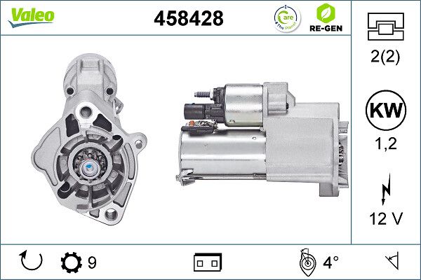 VALEO Startmotor / Starter 458428