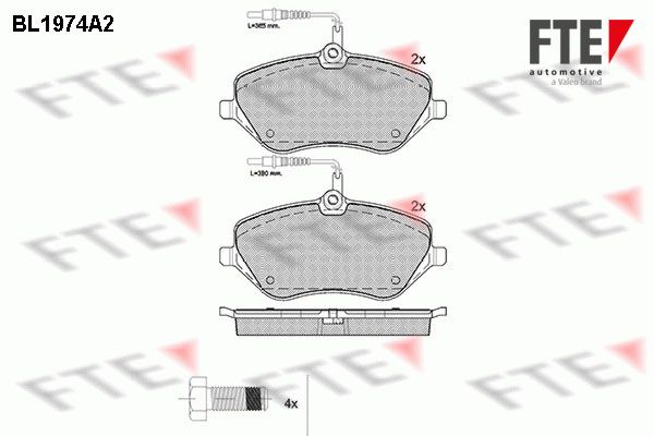 FTE fékbetétkészlet, tárcsafék 9010561