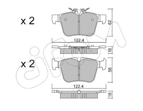 Set placute frana,frana disc 822-1020-0 CIFAM