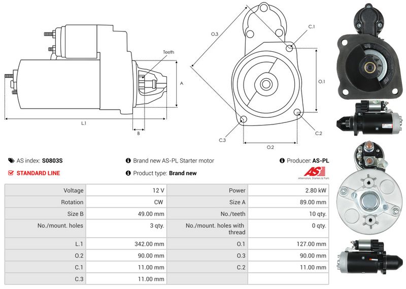 AS-PL S0803S Starter