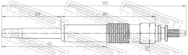 Свічка розжарювання, Febest 25642-006