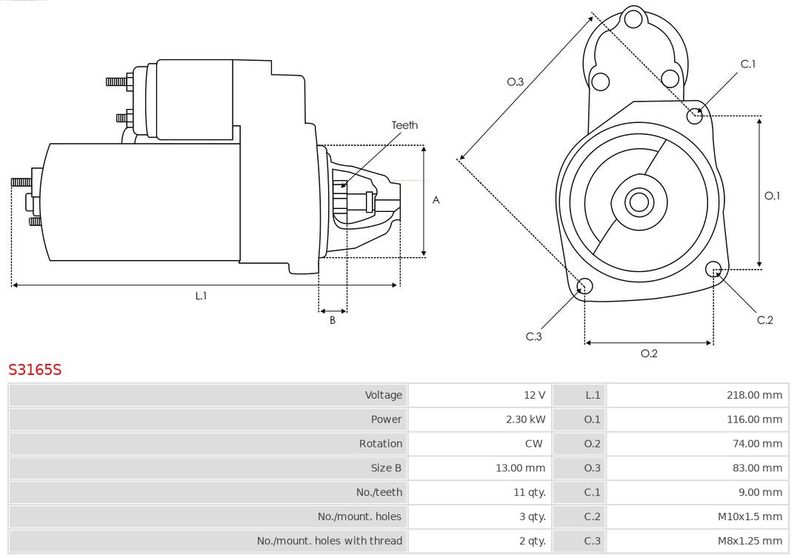 Стартер, Auto Starter S3165S